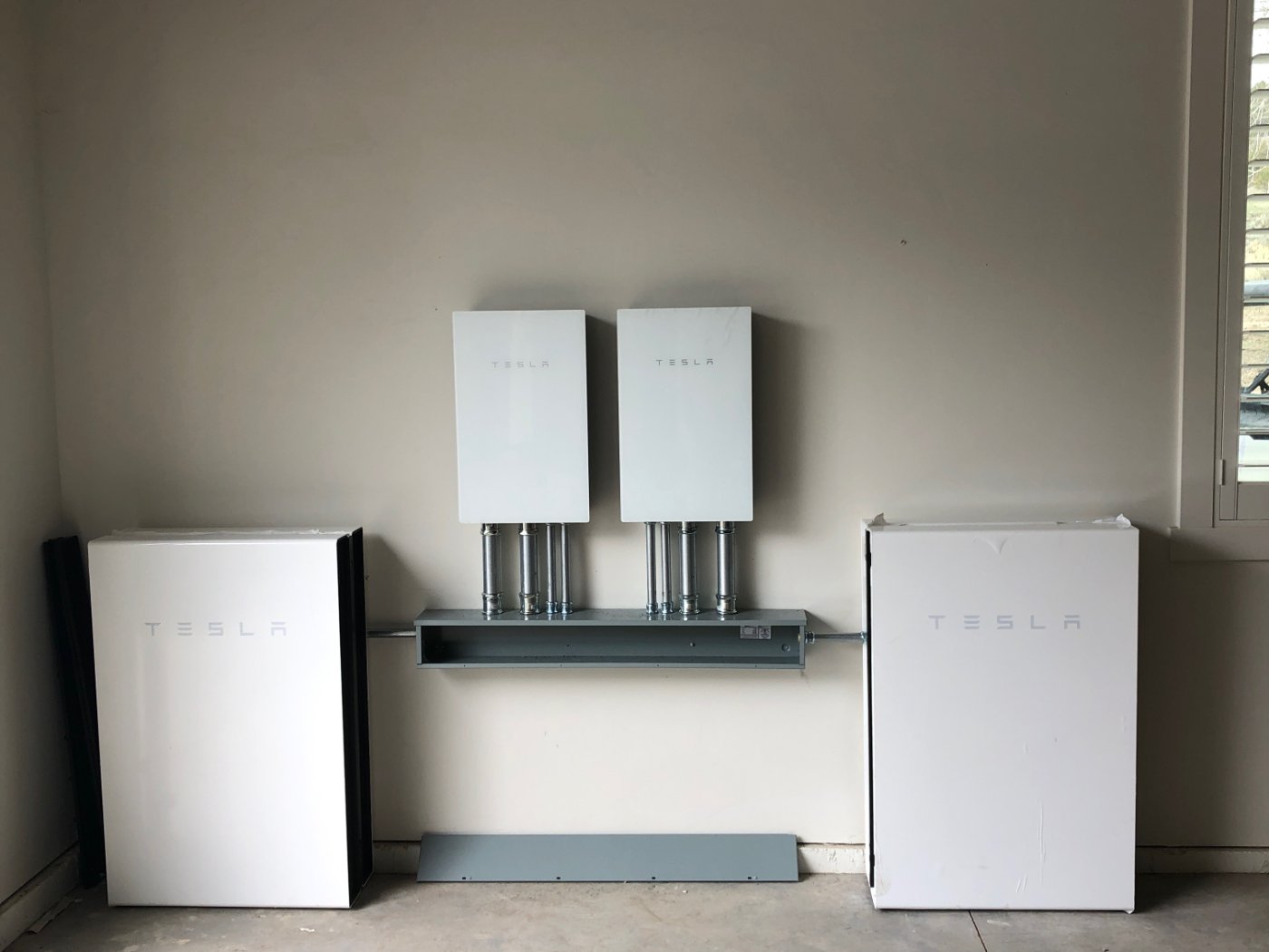 Battery bank in a finished garage